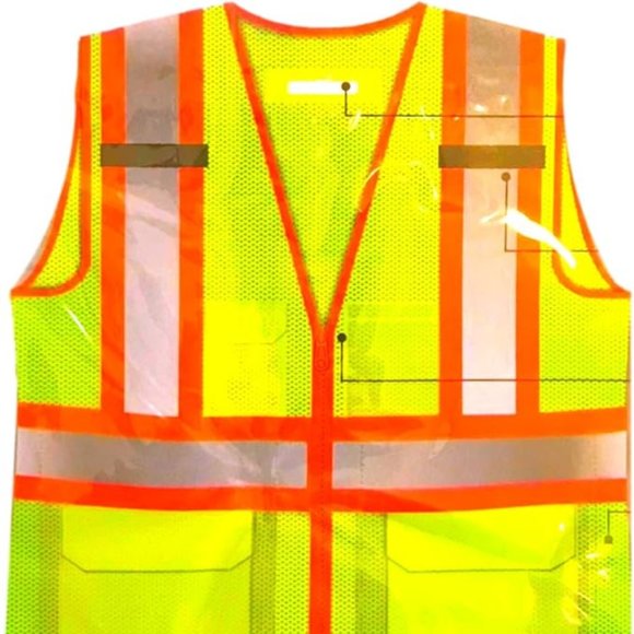 COMFITWEAR High Visibility Safety Vests for Construction,Work  (1,2X-LARGE) - Picture 1 of 4